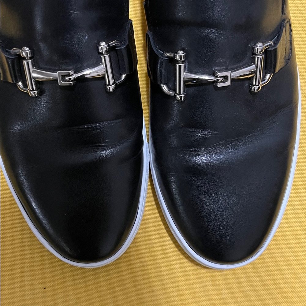Marc Nolan Black Leather Slip-On Loafers - Picture 5 of 6